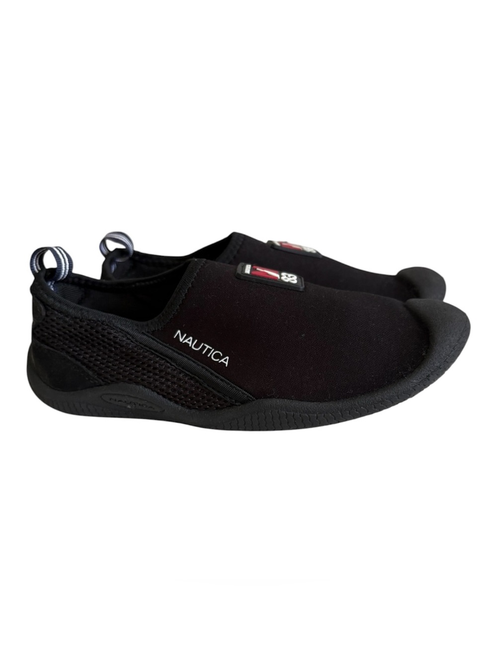 Nautica Black Beach shoes  with Red Lining